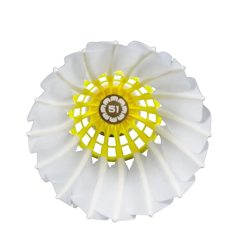 High Quality Training Durable  3in1 Badminton Birdie 12-Pack Nature Goose Feather Badminton Shuttlecock