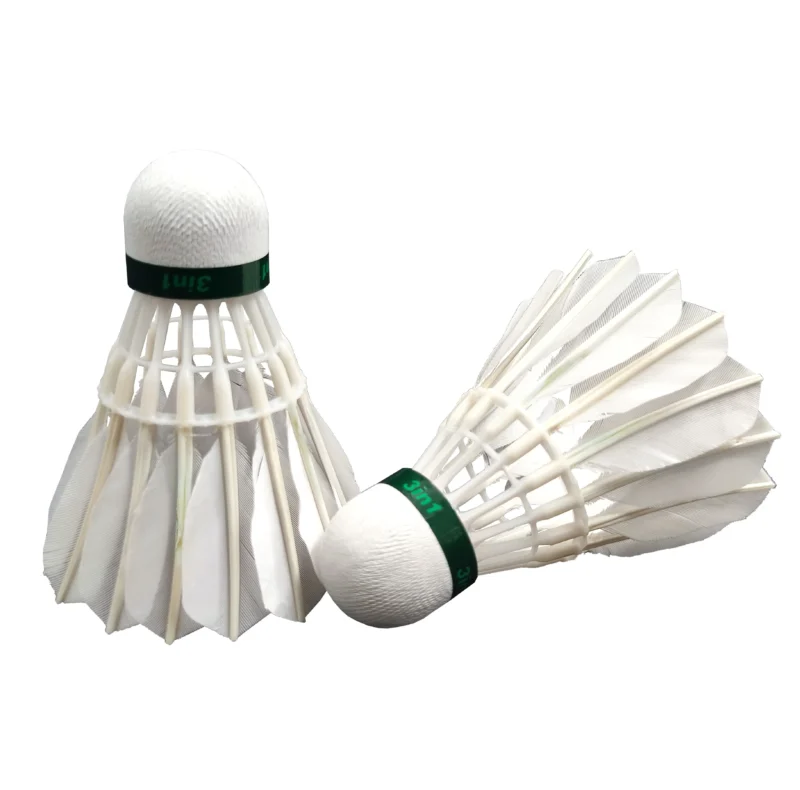 3-in-1 Hybrid Shuttlecock Cheap Badminton Ball with Feather for Training and Play