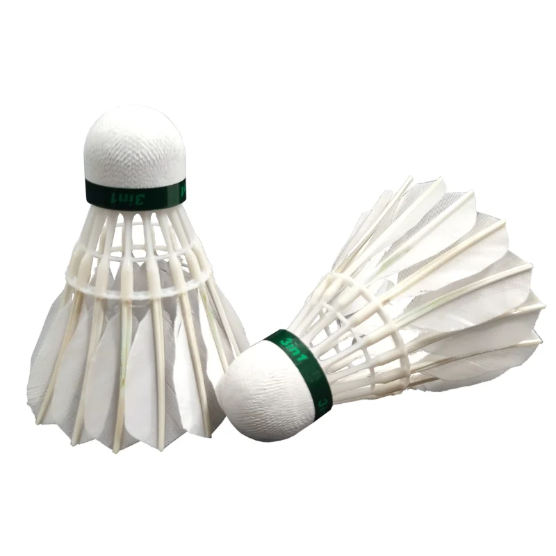 3-in-1 Hybrid Shuttlecock Cheap Badminton Ball with Feather for Training and Play
