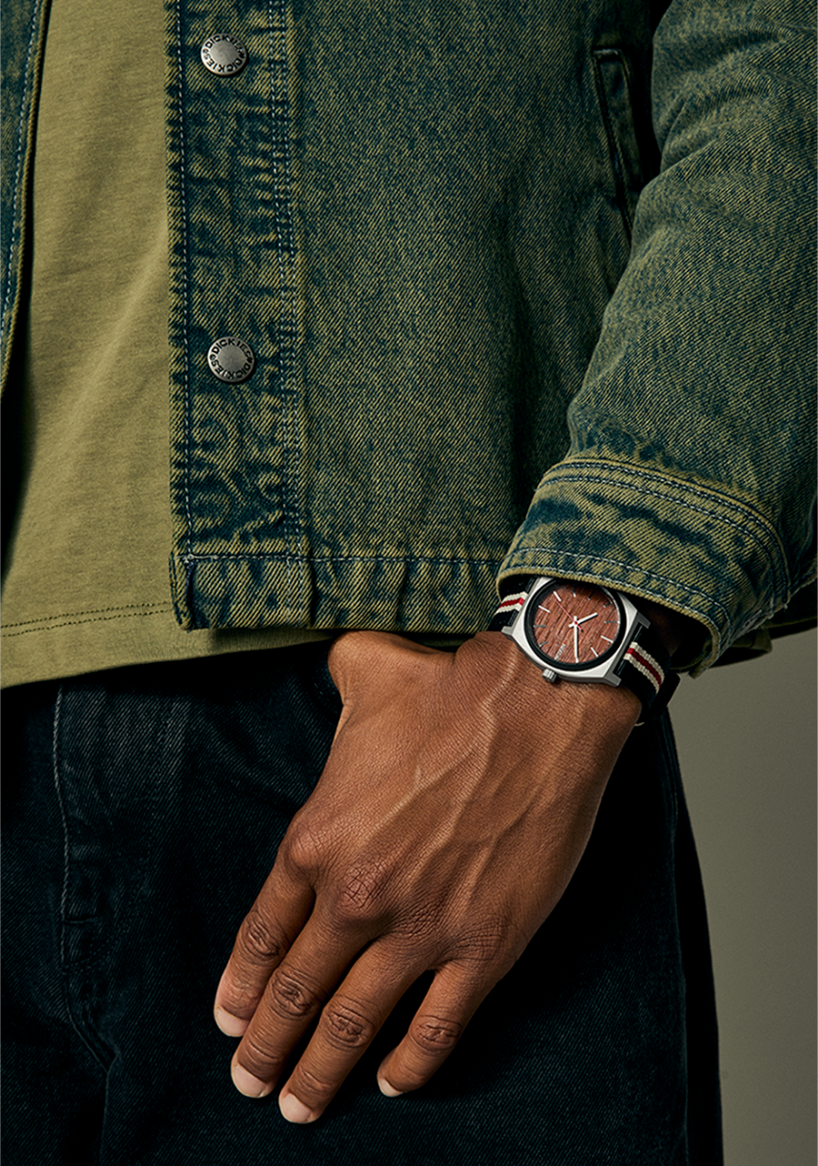 Time Teller Nylon - Silver / Rosewood / Black Stripe - Image 9