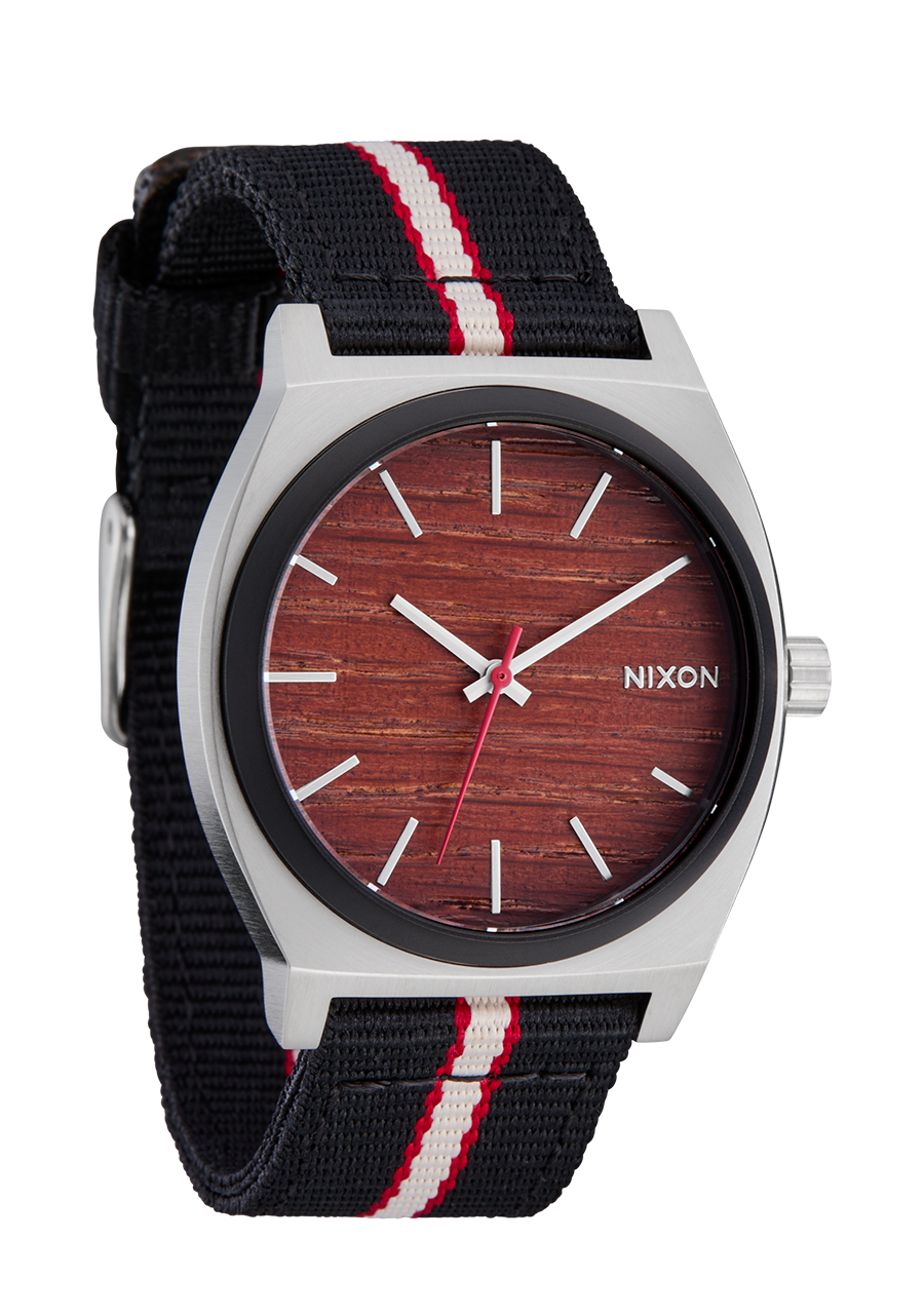 Time Teller Nylon - Silver / Rosewood / Black Stripe - Image 2